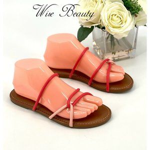 Shade & Shore Women’s Bali Strappy Flat Sandals Size 7 Shoe Pink